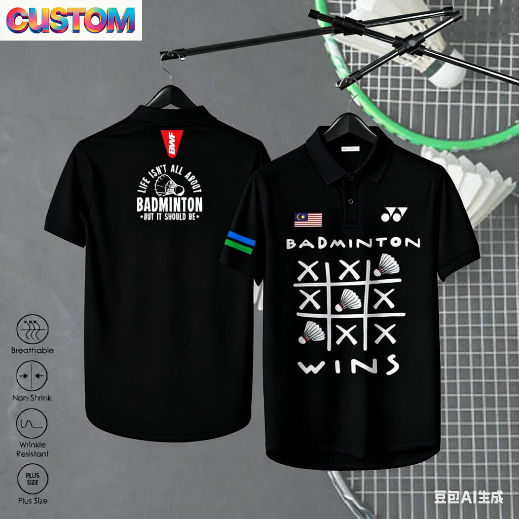 [Tùy chỉnh miễn phí] ÁO THUN BADMINTON PHIÊN BẢN POLO WINS 2026 / BADMINTON JERSEY WINS EDITION 2026