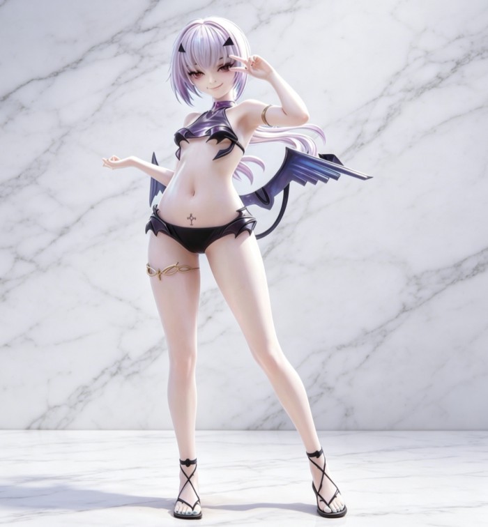 FGO Melusine Đồ Bơi PVC Hình Đi Biển Bikini Cổ Tích Rồng Cô Gái Tượng Sưu Tập Trang Trí