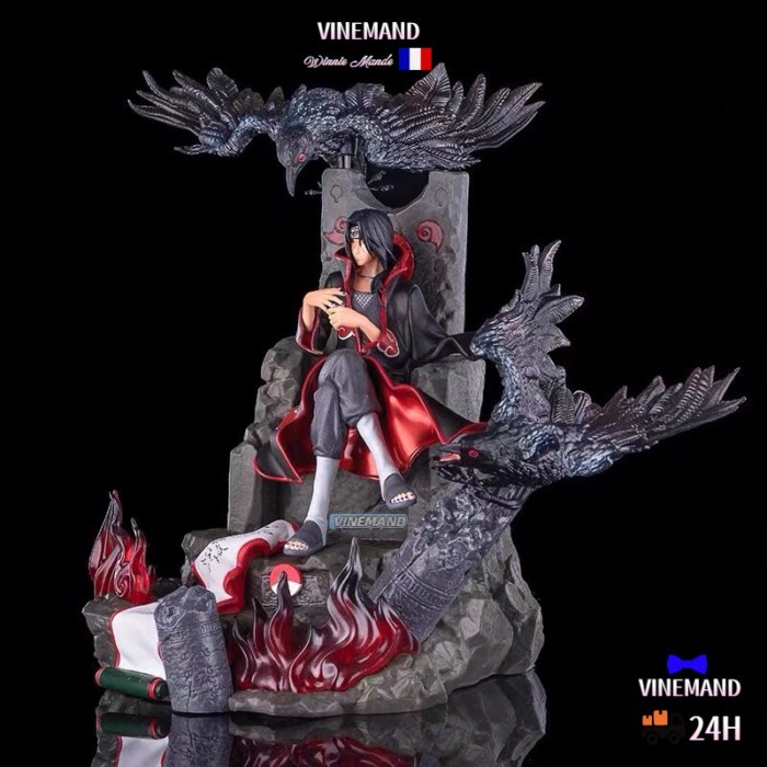 Kho Hà Nội🚚Naruto Series Uchiha Itachi Figure GK Crow Hall Dirty Land Reincarnated Itachi Statue Mod