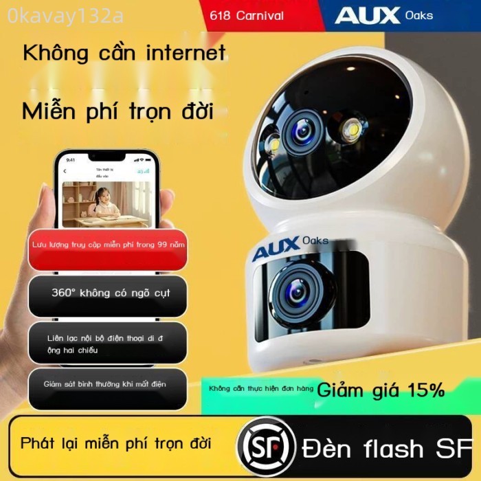 [Siêu Hot]  Camera dây Oaks 4G mạng, điều khiển từ xa di động, trong nhà, không cần cắm điện, giám