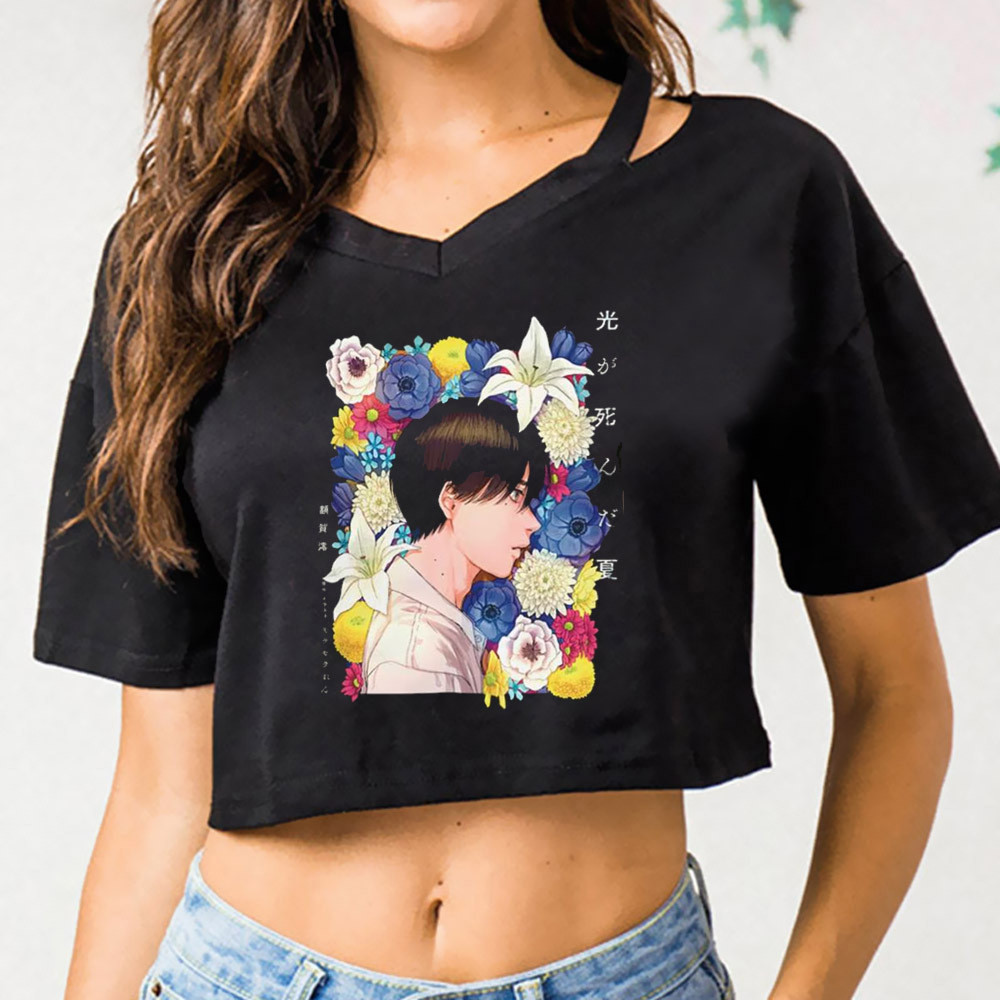 Mùa Hè Hikaru Chết Crop top girl manga anime Baddie emo Gyaru Áo Thun Baddie Nhật Bản Gyaru Thời Tra