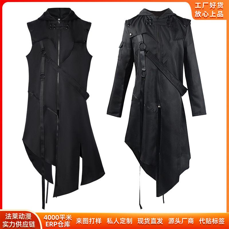 Gothic Thu Đông Halloween cos Trang Phục Áo Khoác Nam cospy Trang Phục Phong Cách Gothic