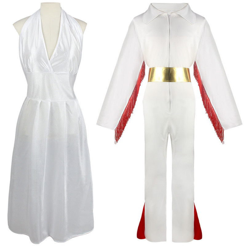 Halloween cos Trang Phục Elvis Trang Phục Giả Trình Diễn Trang Phục Elvis cospy Trang Phục Sân Khấu 