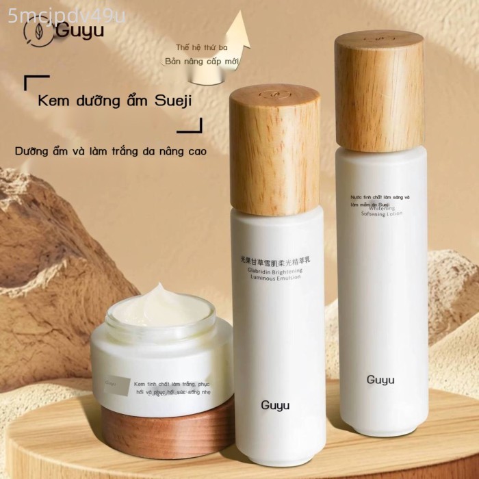 [ Siêu Tiết kiệm] Bộ dưỡng Guyu Snow Skin Water Lotion giúp giảm vàng và làm sáng da với chiết xuất