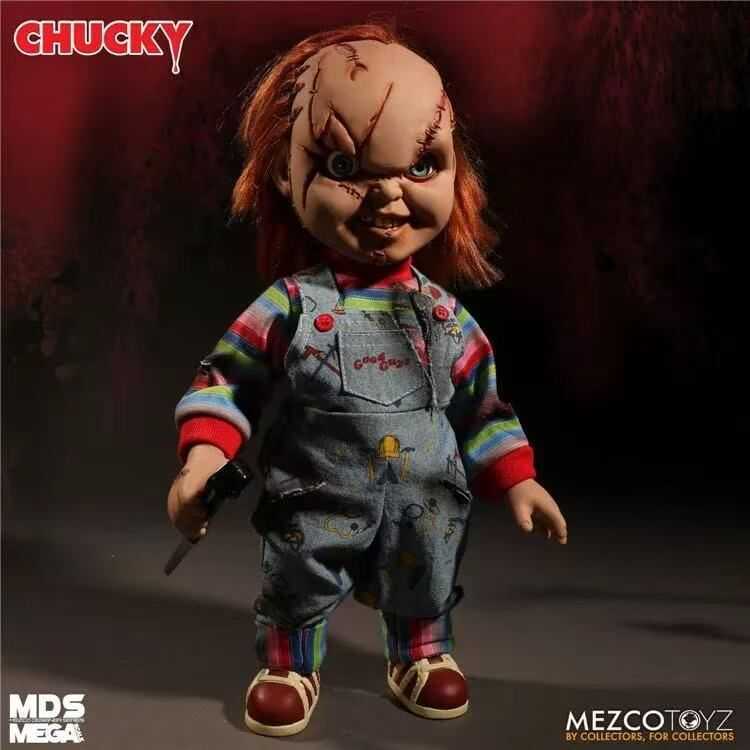 Mô hình Mezco Toys, MDS: Chucky(Scarface), búp bê cao 15 inch