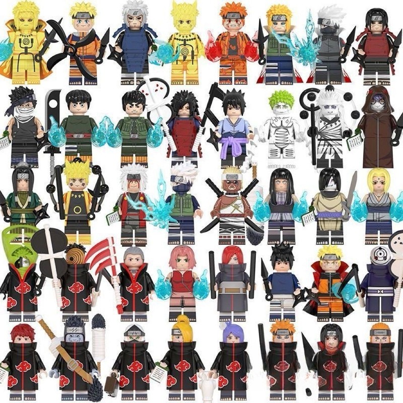 Tương thích với  Shippuden Tổ chức Akatsuki Naruto Obito Uchiha Madara, đồ chơi lắp ghép minifigure 