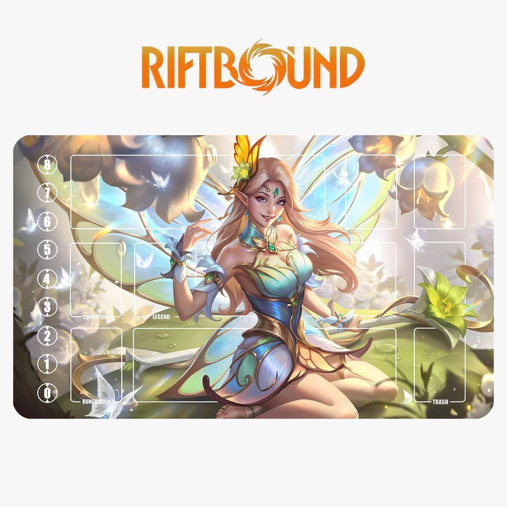 League of Legends Runes Battlefield Card Mat, Shining Girl Lux Card Mat, Seaming Washable Card Mat