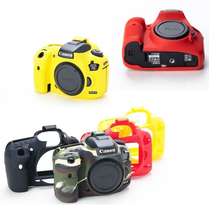 Thích Hợp Cho Canon 7D 7D2 700D 80D 800D 5D2 Túi Bảo Vệ Vỏ Silicon 200D Thế Hệ Thứ Hai