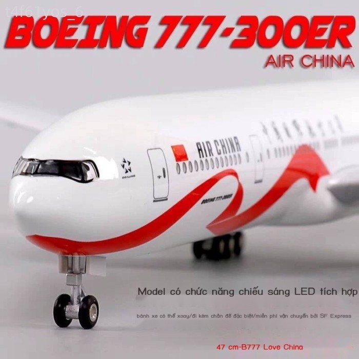 [ HOT Sale ] 47cm Boeing B777 Air China Hãng hàng không quốc tế Trung Quốc Mô hình lắp ráp mô phỏng