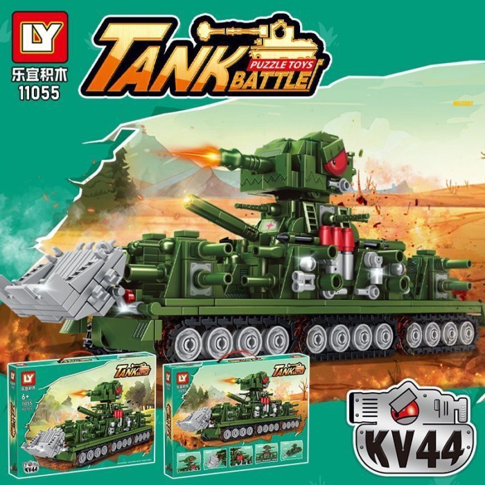 🌈 Compatible With LEGO Bricks World Of Tanks KV-44 Heavy Tank Building Bricks For Boys
