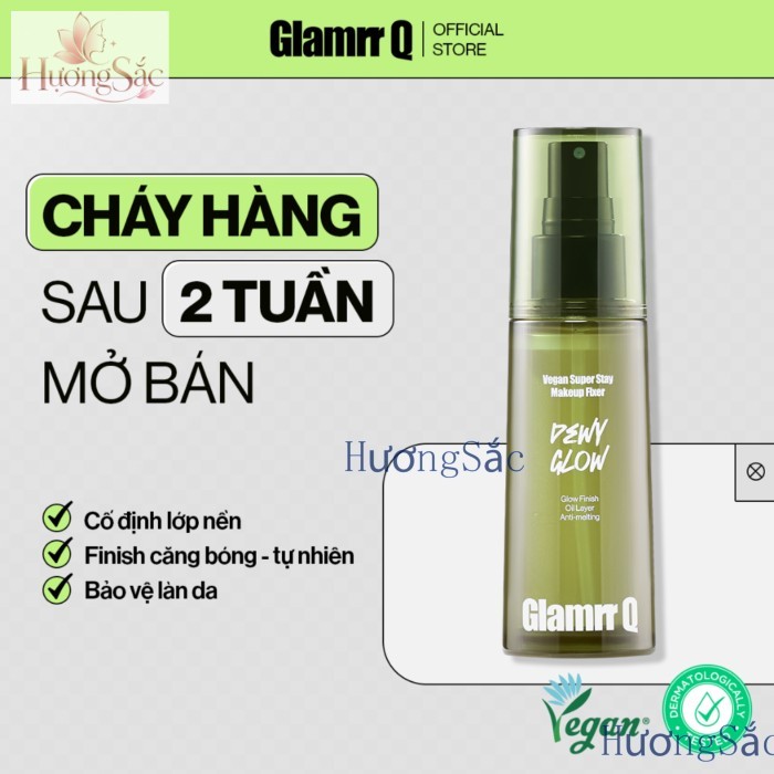 [Glamrr Q x KOL] Xịt Khóa Nền Cố Định Glamrr Q Vegan Super Stay Makeup Fixer (1 chai)