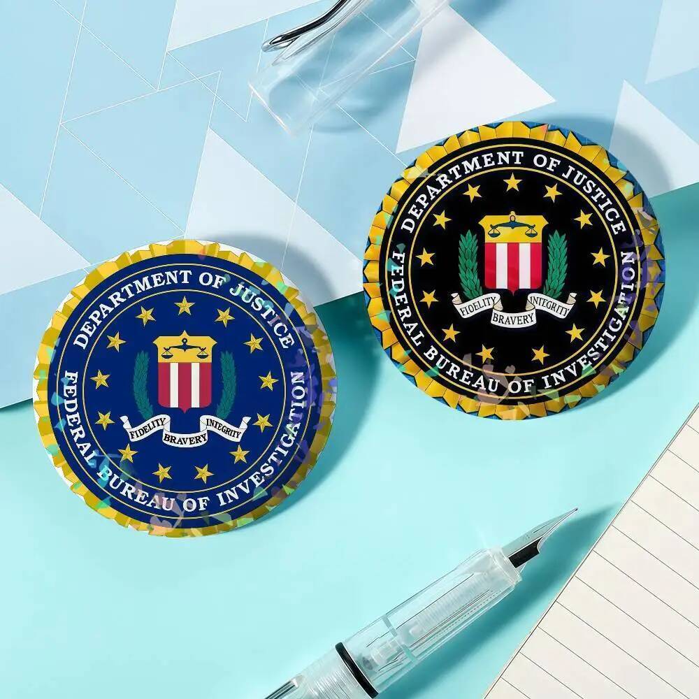Nghệ Thuật F-FBI-S Laser Huy Hiệu Ve Áo Chân Cho Ba Lô Cặp Trâm Cài Quần Áo Quà Tặng