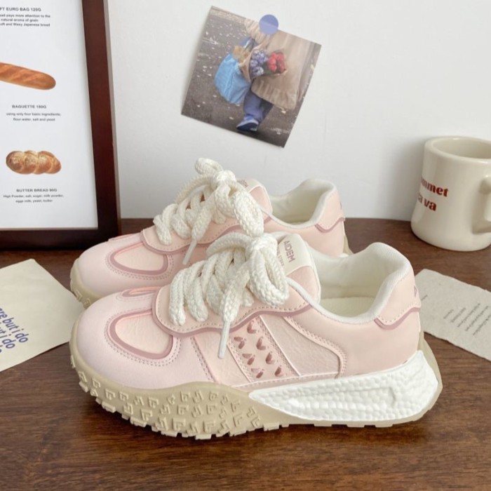 Korean Niche Forrest Gump Shoes For Women, New Autumn White Shoes, Versatile Thick-soled Mora