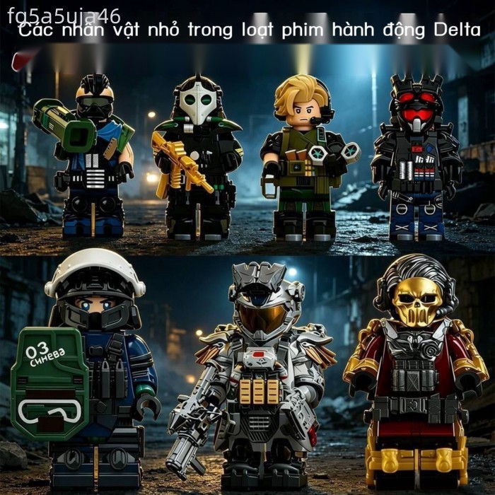 [GIÁ TỐT CHỌN MẪU] Mô Delta Force, lắp ráp DIY, mô hình cảnh sát đặc nhiệm Weilong, nhân vật hành đ
