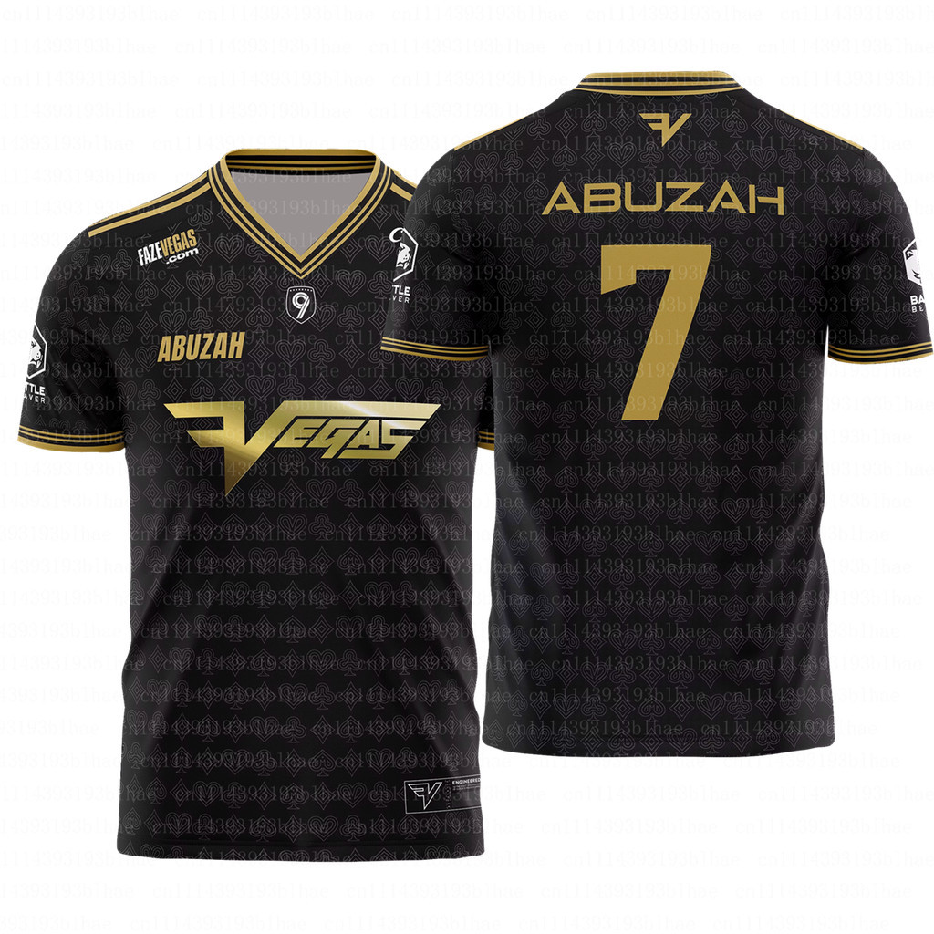 CDL Team Game 2026 League Faze Vegas Reigning Gold Jersey Dress Nam Cổ Chữ V Tay Ngắn Áo Thun Fan Tù