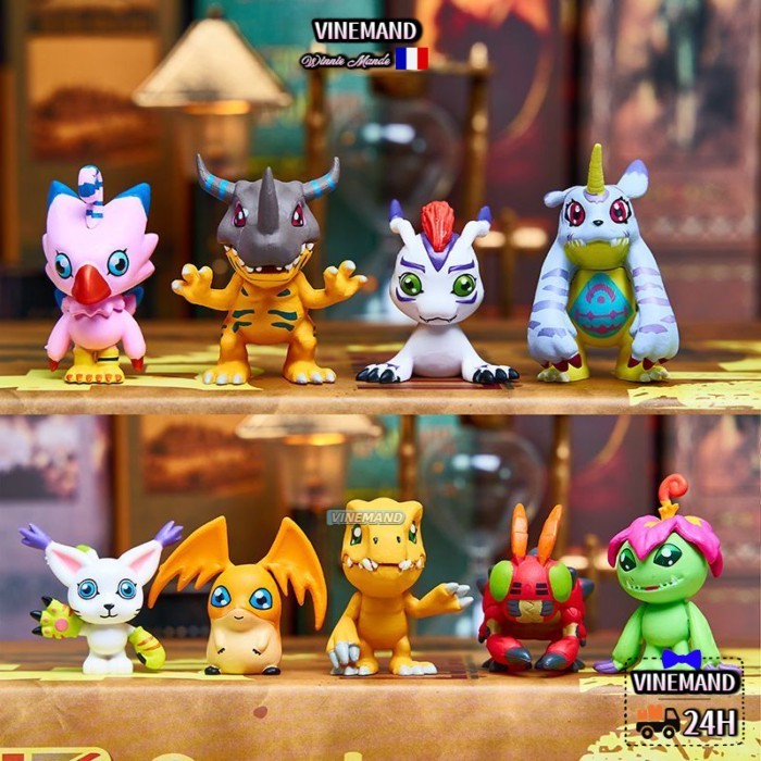 Kho Hà Nội🚚Digimon Figure Digimon Agumon Gabu Badadilumon Anime Model Car Cake Decoration