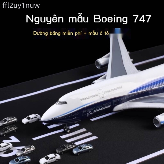 [Đa Năng] Mô phỏng quy lớn Boeing 747 nguyên mẫu 47cm, hình máy bay chở khách quốc tế B747, đồ chơi