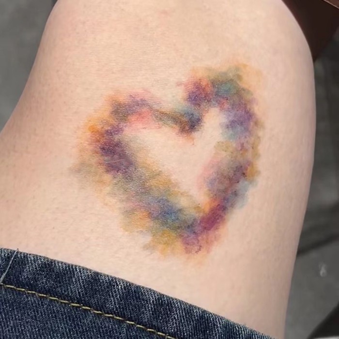Love Bruises Nhiều Màu Sắc Hình Xăm Dán ins Cao Cấp Thigh Cánh Tay Vẽ Thực Tế Miếng Dán Tươi