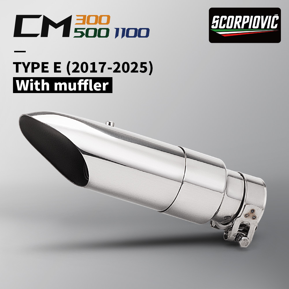 Xe Máy Ống Xả Hút Ống Thép Ngắn Xả Đầu Cho Rebel CMX 300 500 CMX300 CMX500 2017-2024