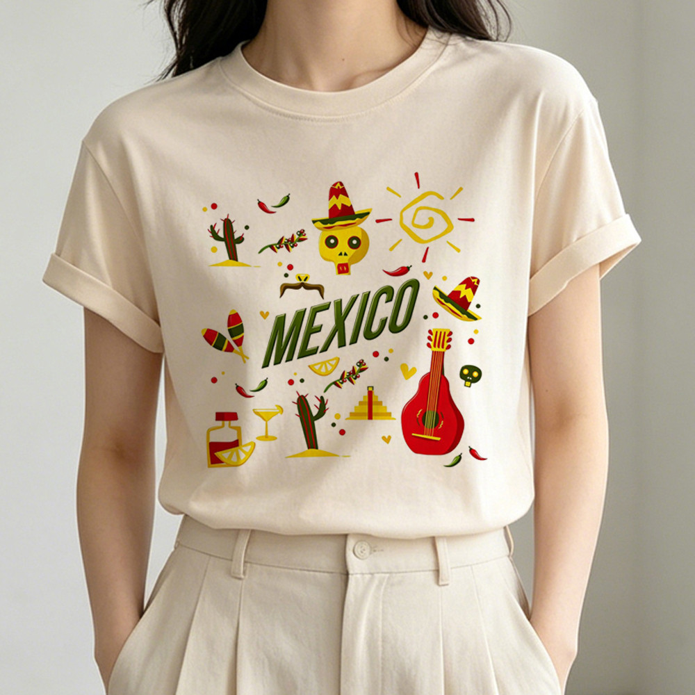 Mexico top tees nữ đồ họa dễ thương thập niên 80 grunge jojifuku áo thun grunge anime giá rẻ