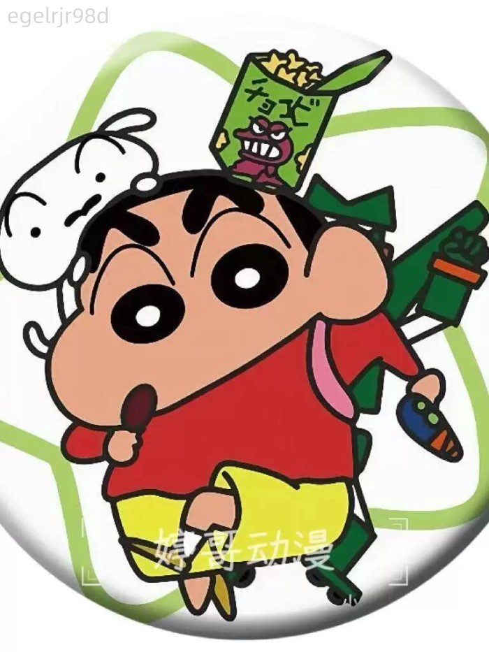 [VIP] Huy hiệu hoạt hình dễ thương Crayon Shin-chan, hàng hóa anime 2D của Stitch, huy hiệu, gương