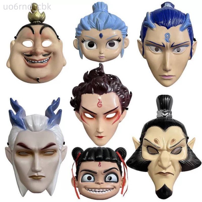 [Mẫu mới] Mặt cosplay Ngày Thiếu nhi Nezha, Ao Bing, Tai Yi Zhenren, đạo cụ phục, che mặt, vật tran