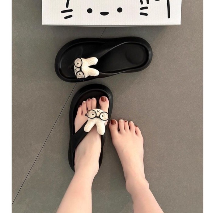 Cartoon Miffy Rabbit Flip-flops Women's Summer New Style Flip-Flops Flip-Flops Flip-Flops For