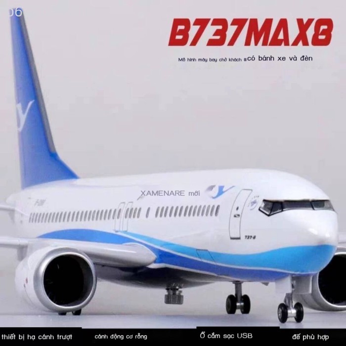 [VIP] Boeing 737MAX8 của Southern China International Xiamen Airlines, mô hình máy bay chở khách h