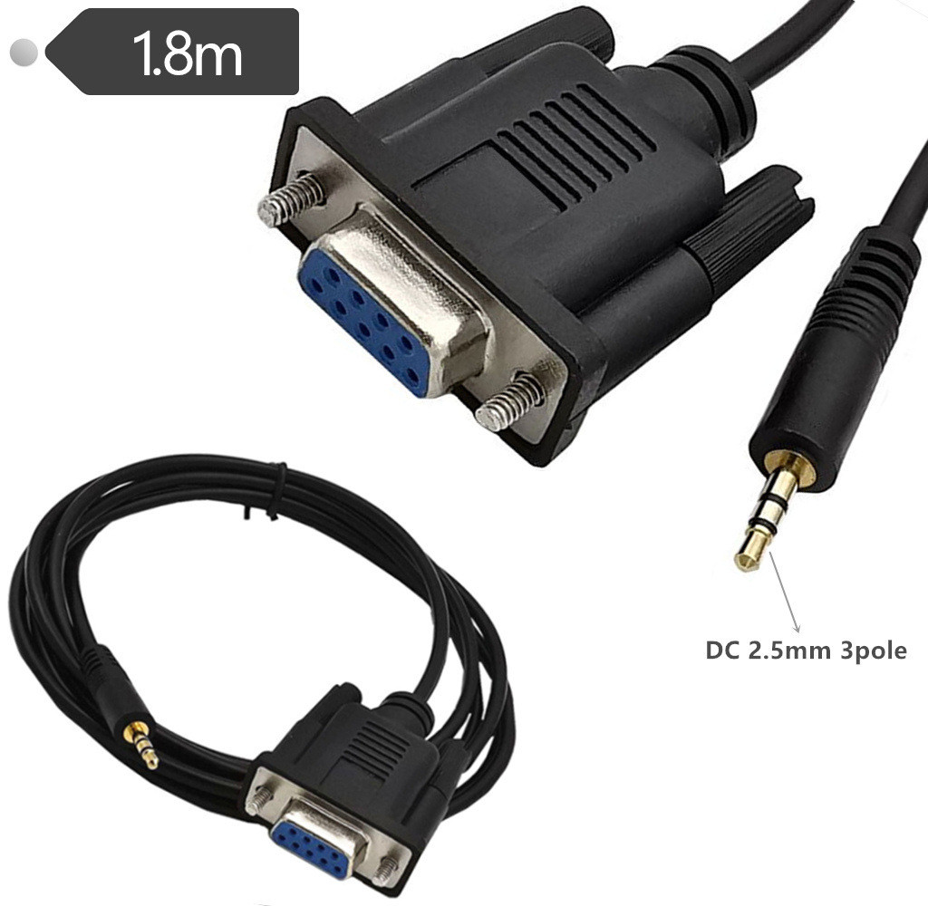 Cáp âm thanh cổng nối tiếp DB9 RS232 DB9 Nữ Rs232 sang Stereo 2.5mm Cáp kết nối bộ đàm