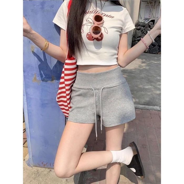 Korean Style Hot Girl Wide Leg Casual Shorts For Women Summer Korean Style Versatile Loose Sp