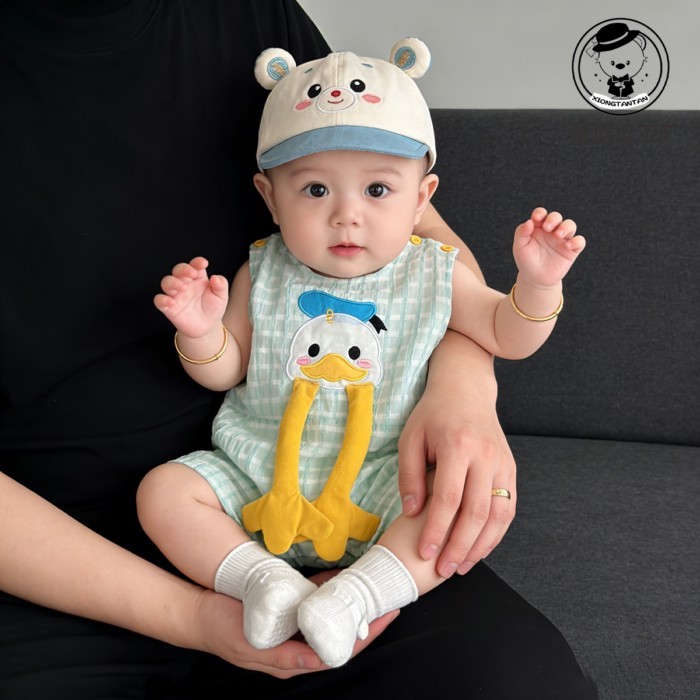Baby Summer Thin Baby One-piece Clothes Summer Sleeveless Outing Clothes Men's And Women's Su