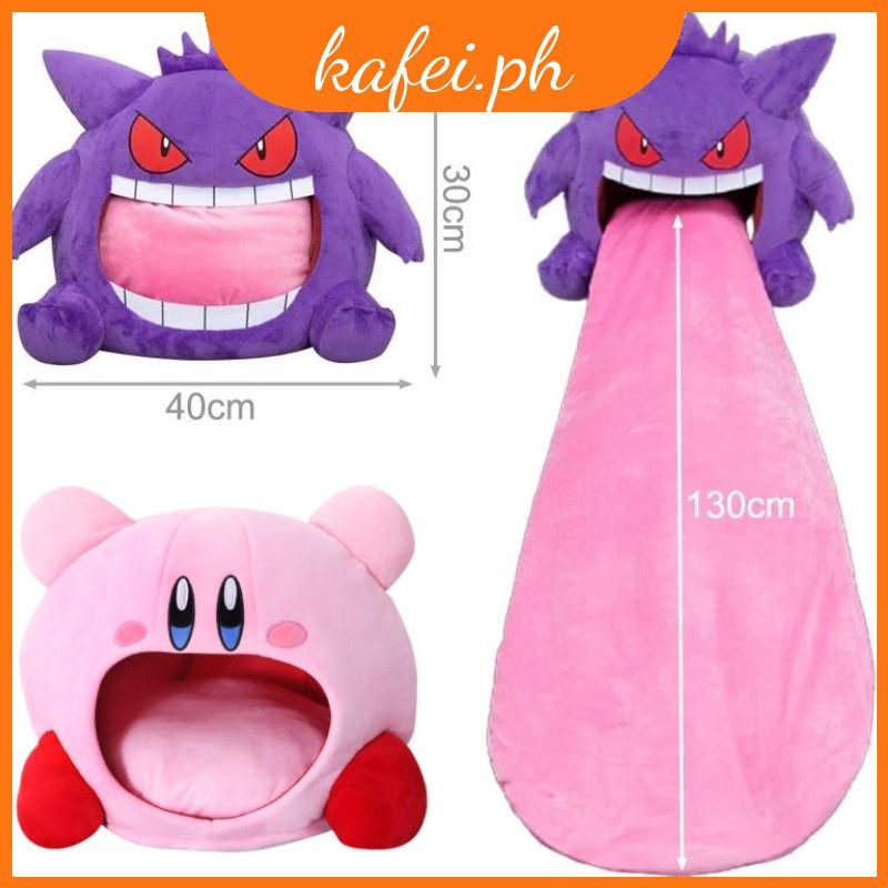 Kirby Gengar Lưỡi Lớn Sang Trọng Anime Ngoại Vi Kích Thước Lớn Gengar Gối Ngủ Mục Đích Kép Ngủ Chăn 