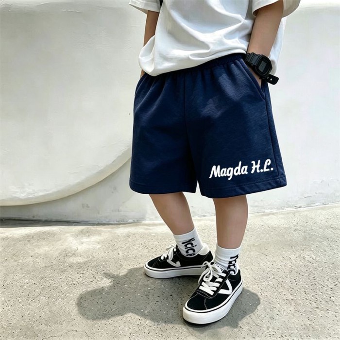 Summer Korean Style Boys Pure Cotton Trousers Medium And Large Children's Summer Clothes Kore