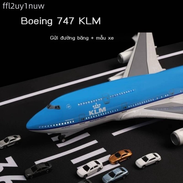[GIÁ SỐC] Mô hình mô phỏng KLM Boeing 747-400, đồ chơi trẻ em, quà tặng, trang trí máy bay chở khác