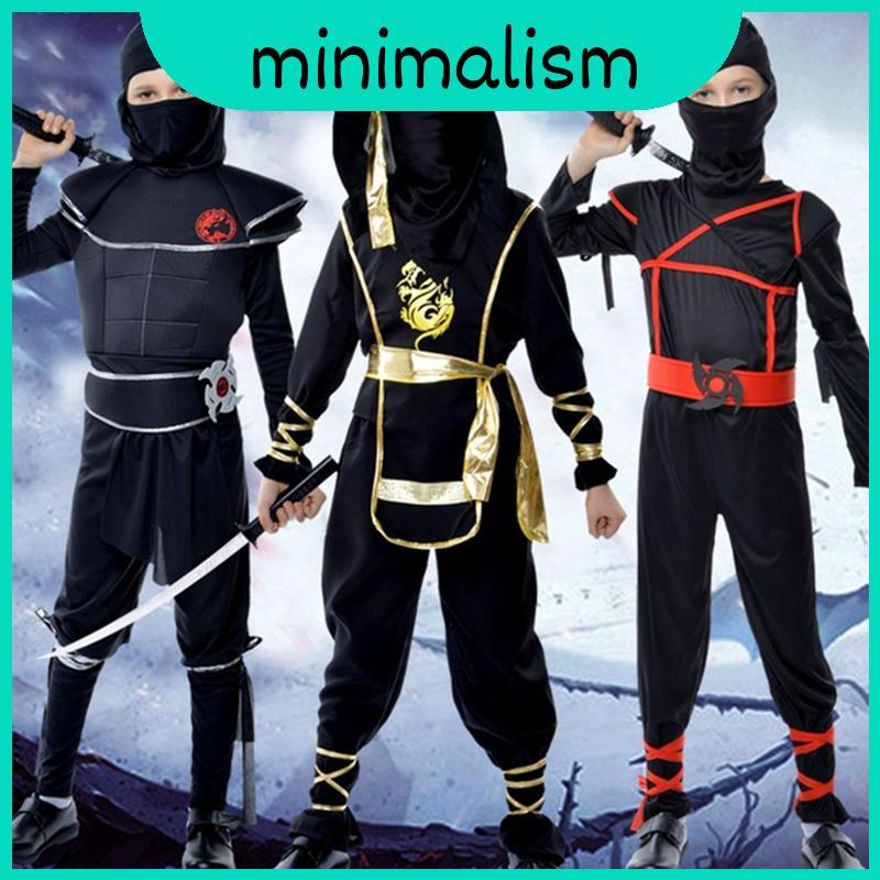 Bé trai hấp dẫn Trẻ em Ninja Assassin Trang phục chiến binh Nhật Bản kèm mặt nạ và ruy băng