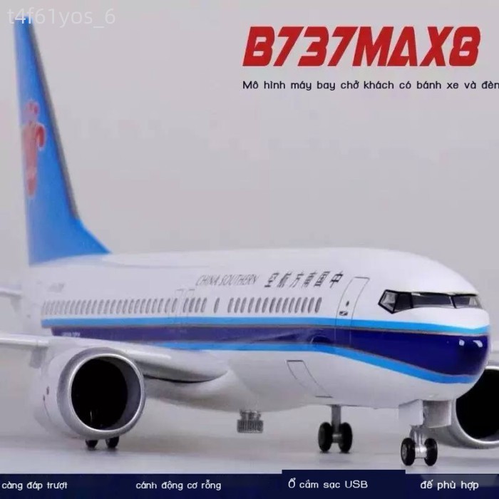 [ Giá SIÊU RẺ ] Mô hình Boeing 737-800 của hãng hàng không China Southern Airlines có bánh xe và đè