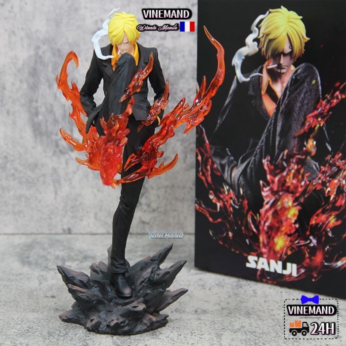 Kho Hà Nội🚚[High-Quality Model] Popular One Piece Figure GK Flame Demon Sanji Demon Kick Model Statu