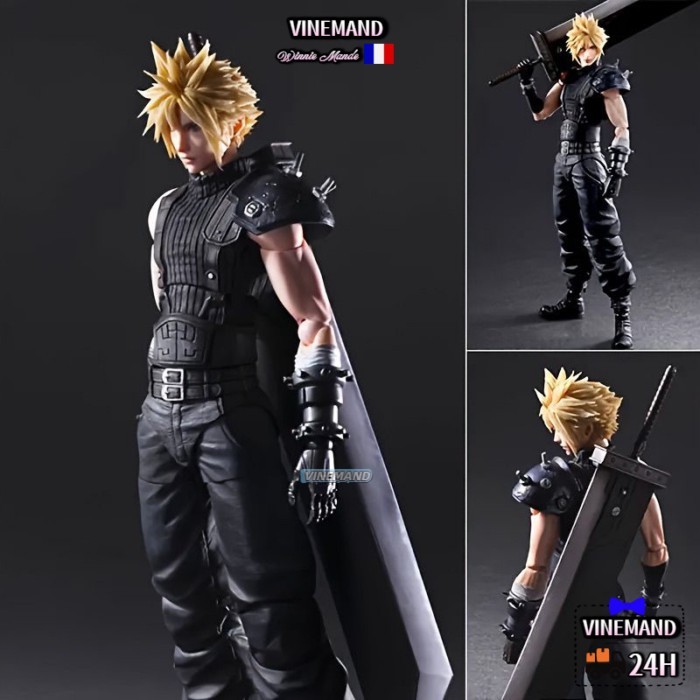 Kho Hà Nội🚚Final Fantasy PlayArtsPA Claude Holding A Broadsword Ornament Plate-making Figure Model L