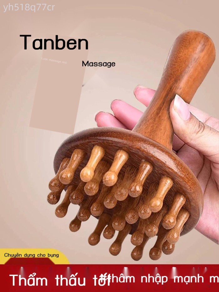 [HOT 2026] Cọ bằng gỗ đàn hương, lược chải bụng đầu, cạo gió chân và lưng, kinh lạc toàn thân, dụng