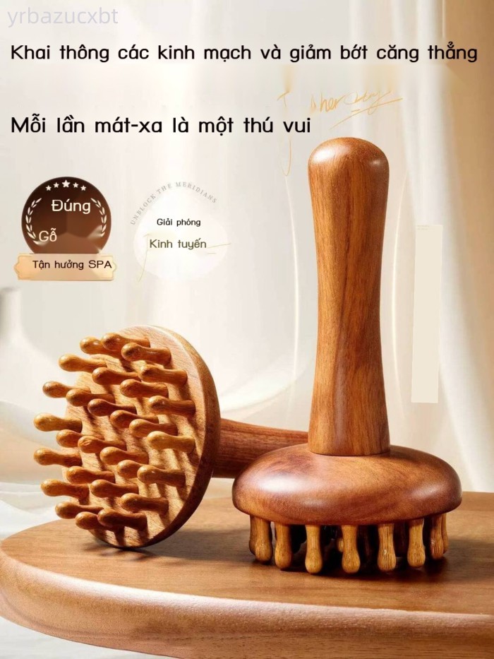 [Siêu Sale] Cọ bằng gỗ đàn hương, lược chải bụng đầu, cạo gió chân và lưng, kinh lạc toàn thân, dụn