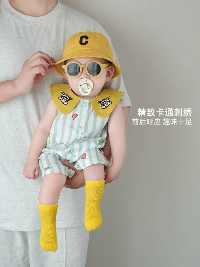 Baby Boy Clothes Summer Breathable And Stylish Infant One-piece Summer Clothes Newborn Sleeve