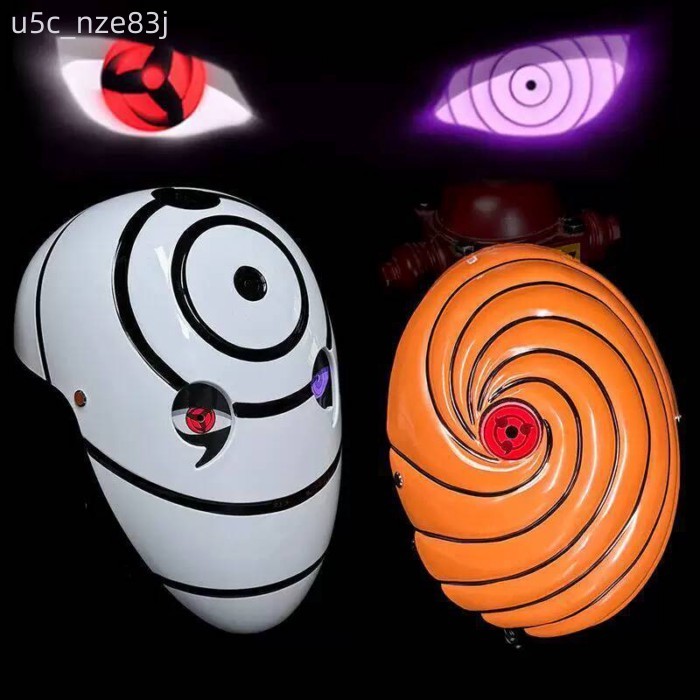 [VIP] Mặt nạ trắng Naruto phát sáng Uchiha Obito Madara Tobi Sharingan toàn mặt cosplay