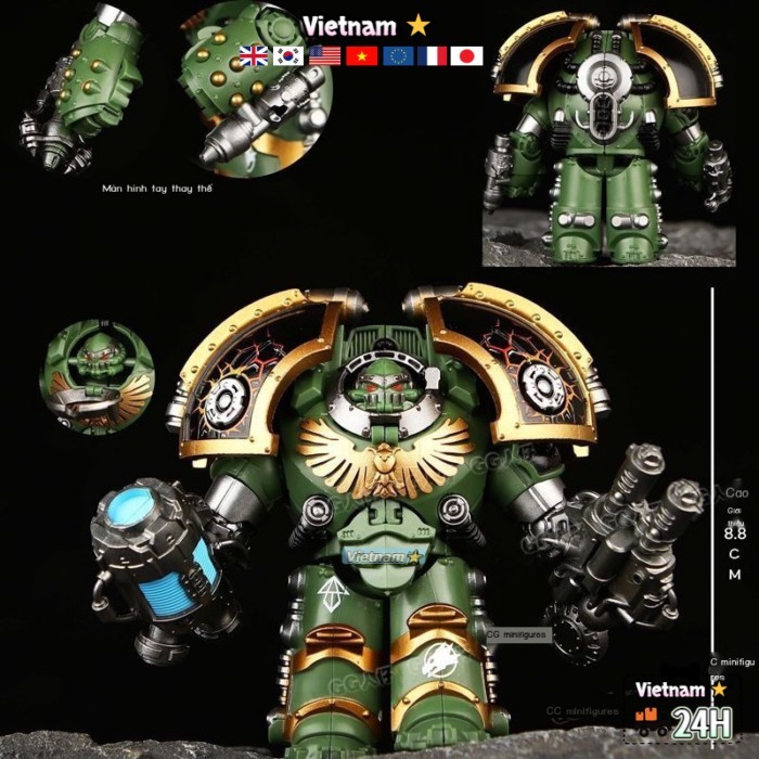 Warhammer 40K Salamander Kẻ hủy diệt Sao Thổ hạng nặng Mecha Mô hình lắp ráp Warhammer Space Marine