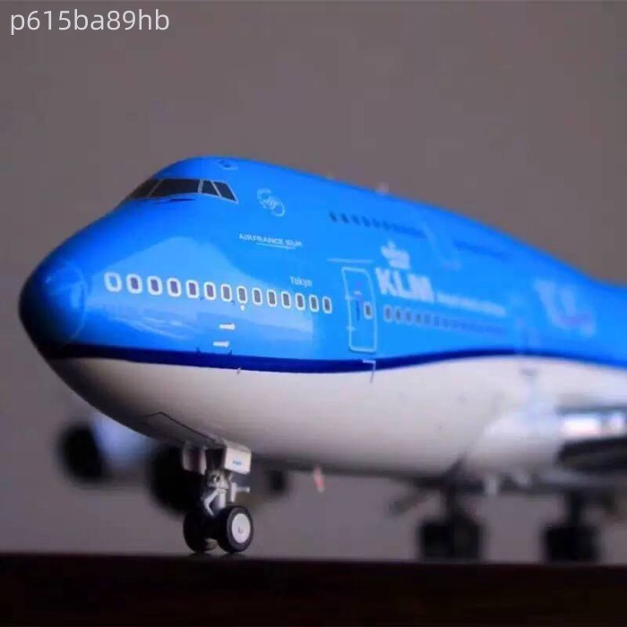 [HOT HIT] Mô hình mô phỏng cao cấp, máy bay chở khách hàng không dân dụng Boeing 747-400 KLM có đèn