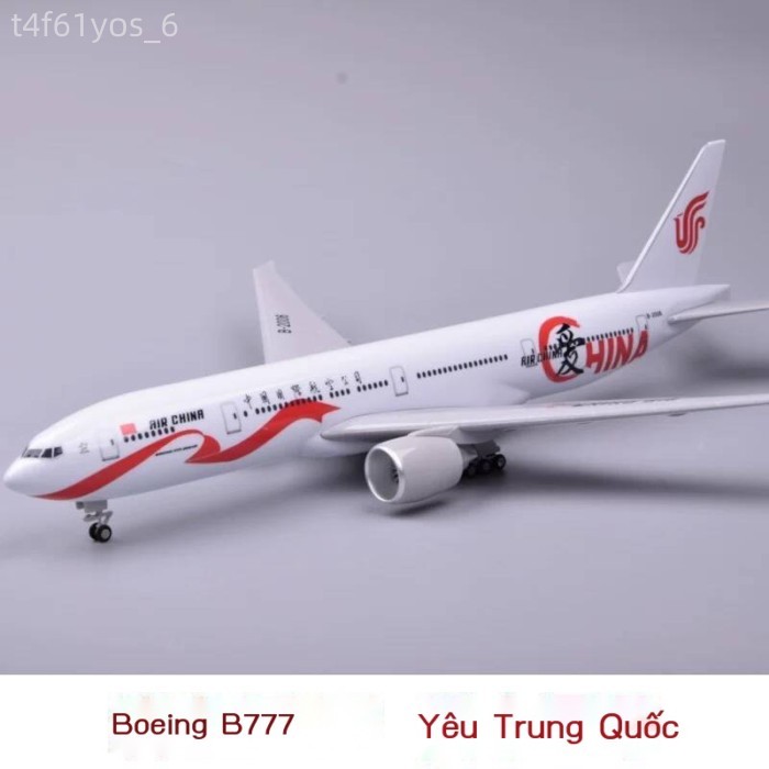 [HOT HIT] Boeing 777 Love Airlines Mô hợp kim 47cm với bộ phận hạ cánh, đồ trang trí mô hình máy ba