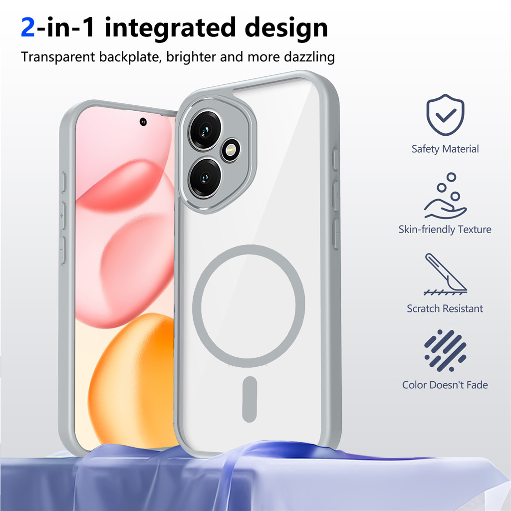 Ốp từ tính cho Honor 400 400Pro 400lite ⭐Vỏ điện thoại PC sạc không dây⭐ 400Smart 200Smart Vỏ chống 