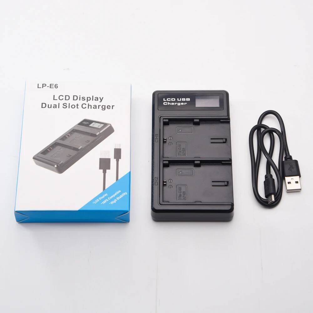 Màn hình LCD sạc pin USB kép NP-FH50 cho Sony NP-FP30, NP-FP40, NP-FP50, NP-FP60, NP-FP70, NP-FP90, 