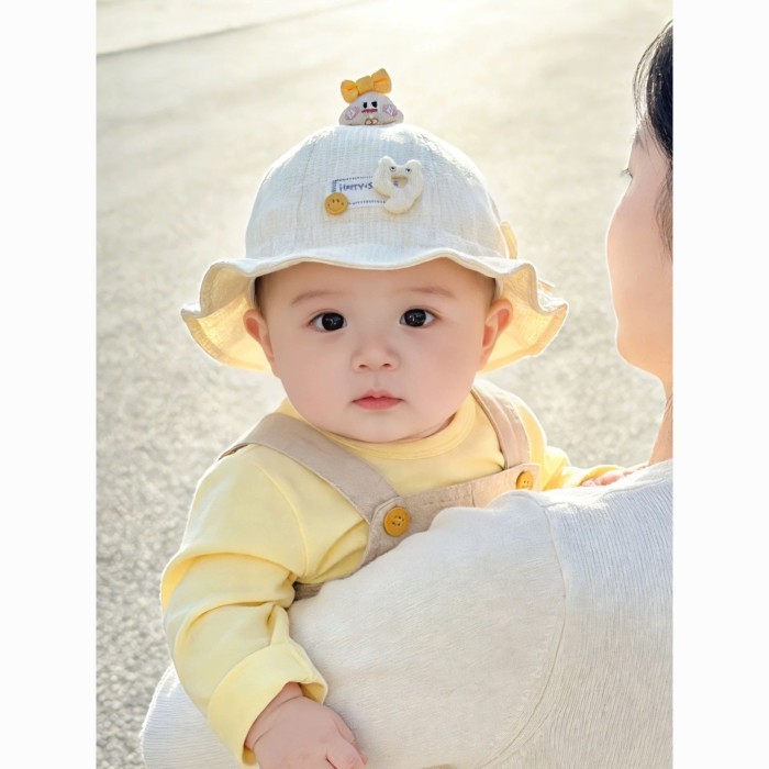 Baby Sun Hat Spring And Summer Thin Section Little Month Old Boy Fisherman Hat Adjustable Cut