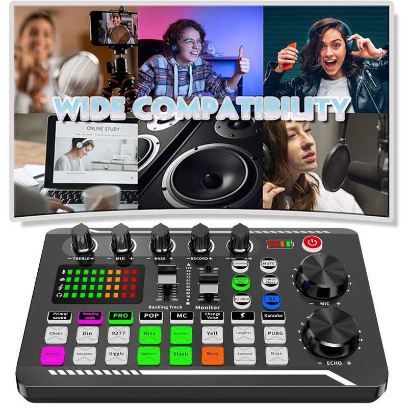 Card âm thanh livestream F998 bán chạy xuyên biên giới, card âm thanh chuyên dụng cho livestream trê