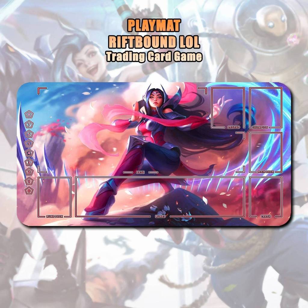 Playmat Irelia Riftbound LOL TCG Anime Game League of Legends 350x600x2mm